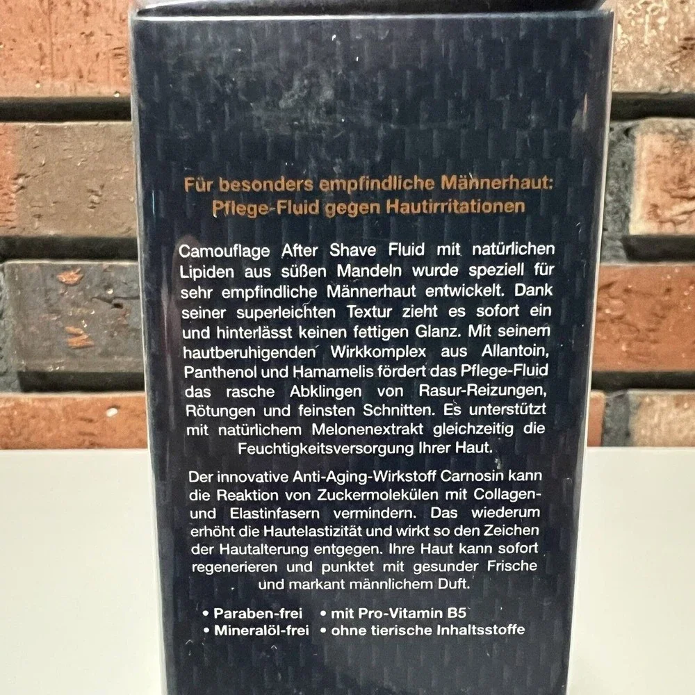 Herbacin For Men Camouflage After Shave Fluid Sensitive 2.5oz New
